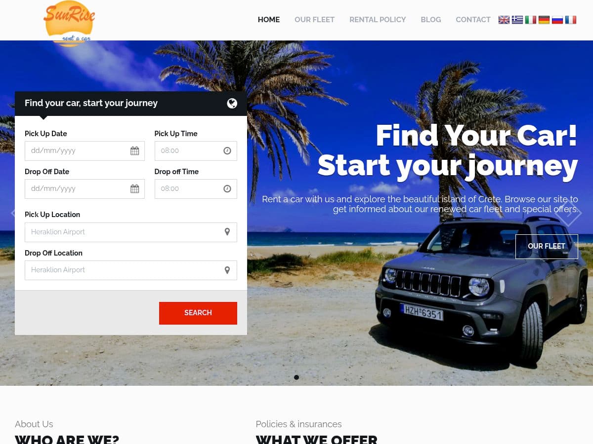 SunRise Car Rentals Crete logo
