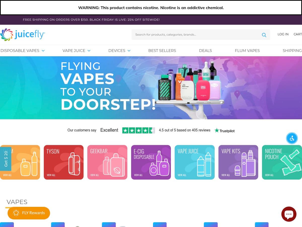 Juicefly Wine & Spirits | Vape Delivery logo