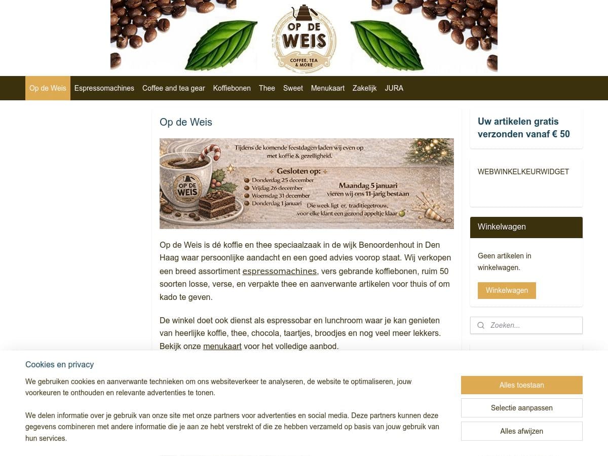 Op de Weis - coffee, tea & more logo