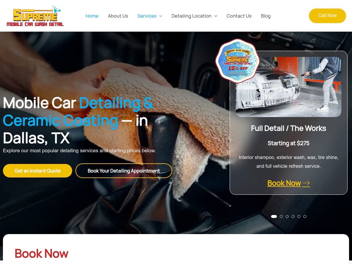 Supreme Mobile Car Wash Detail logo