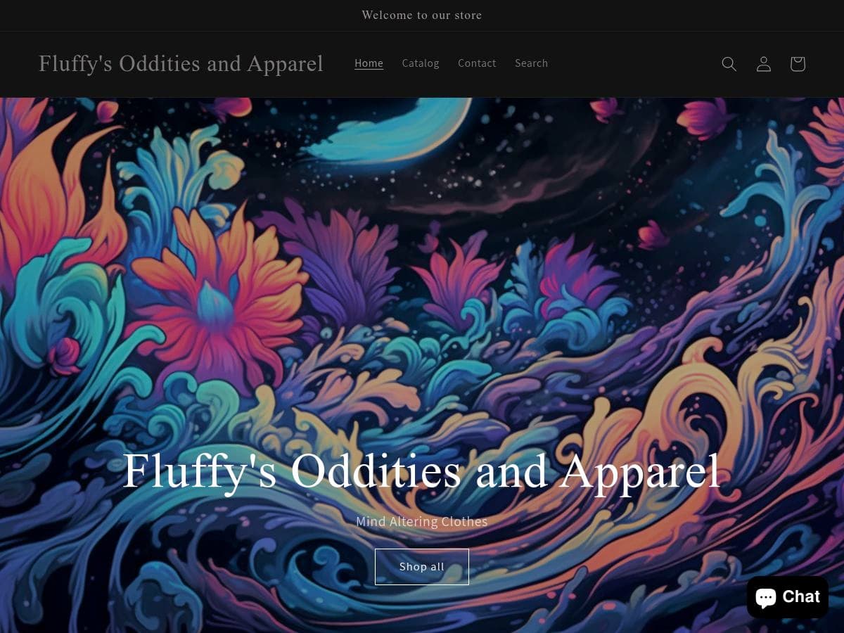 Fluffy's Oddities and Apparel logo
