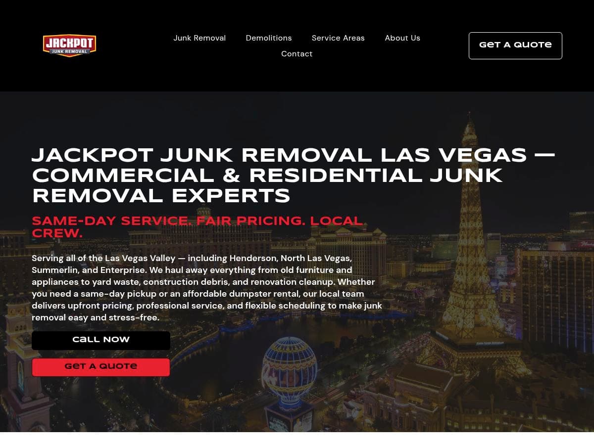 Jackpot Junk Removal Las Vegas logo