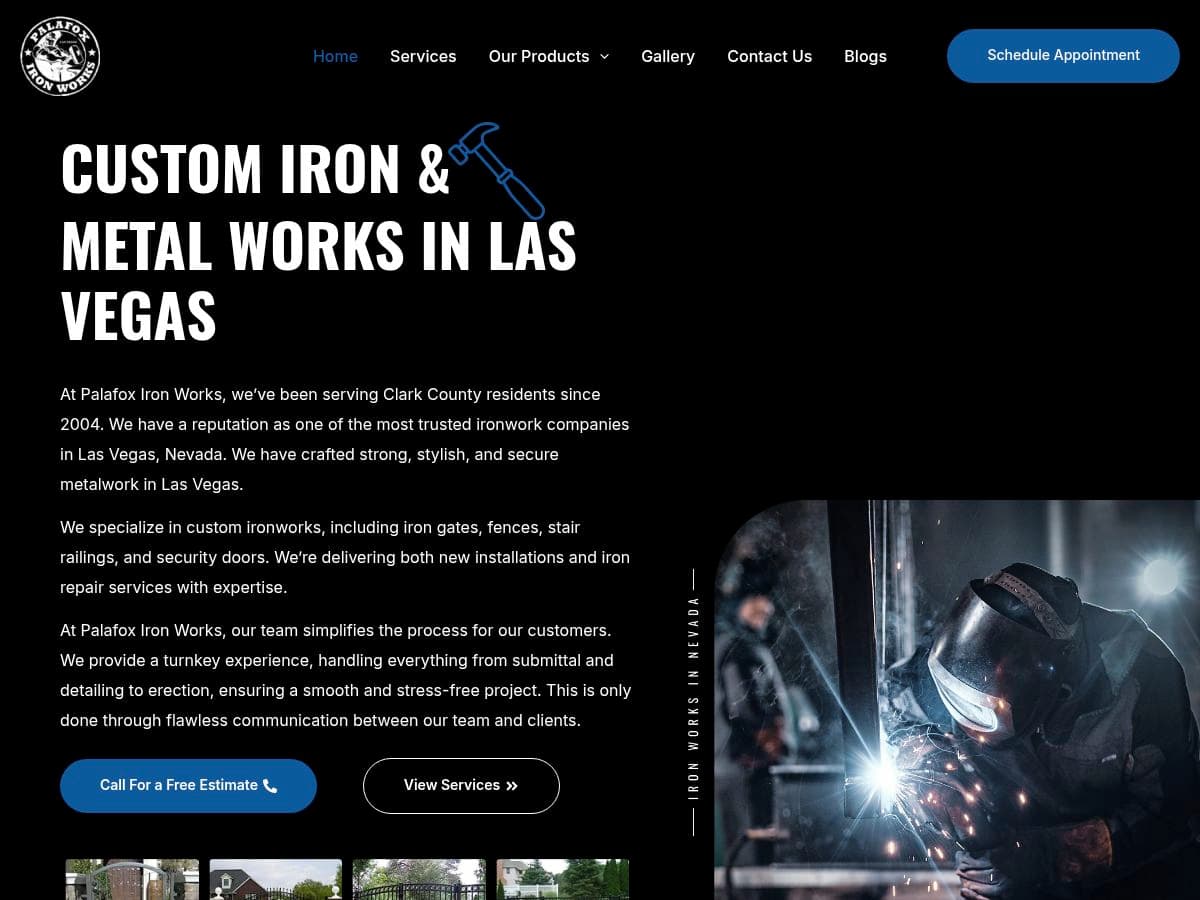 Palafox Creative Iron Works logo