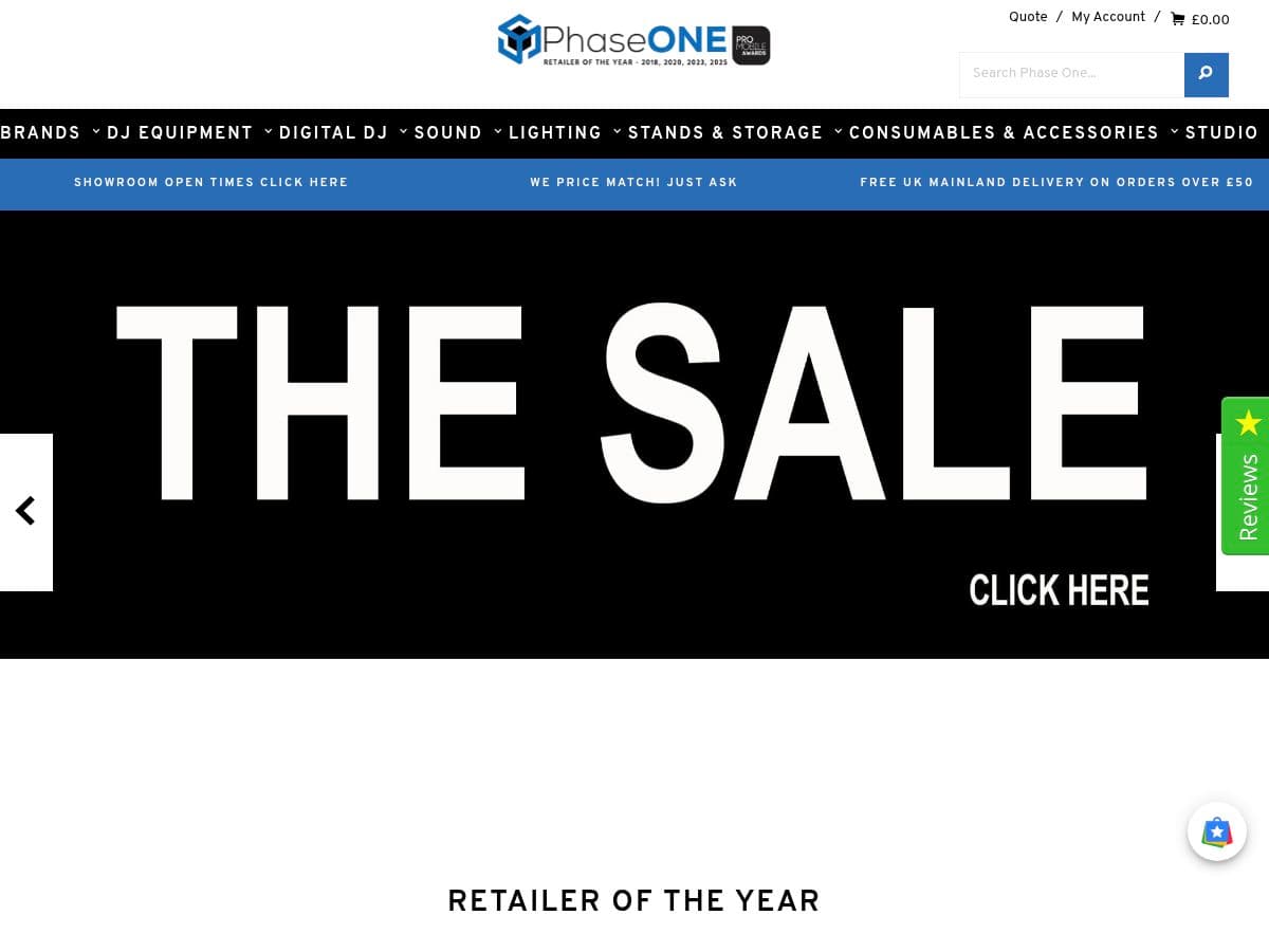 Phase One DJ Store logo