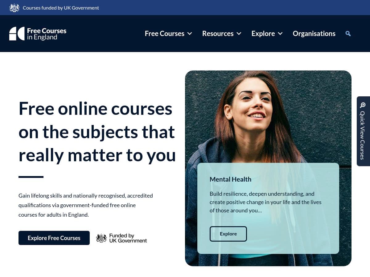 Free Courses in England logo