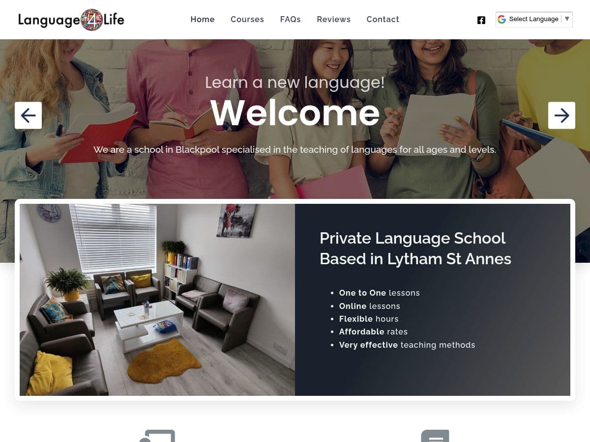 Language 4 Life School logo