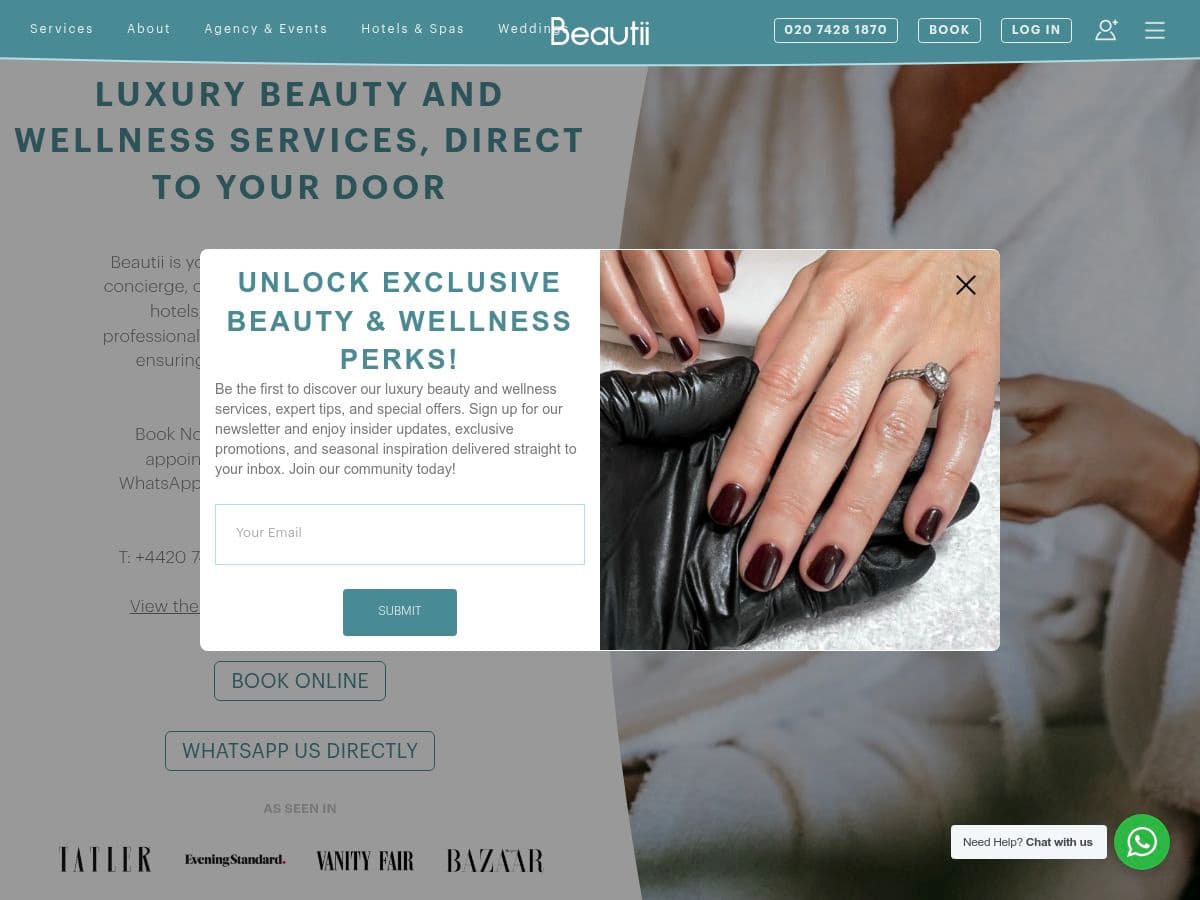 Beautii | Luxury Beauty and Wellness Services to your door logo