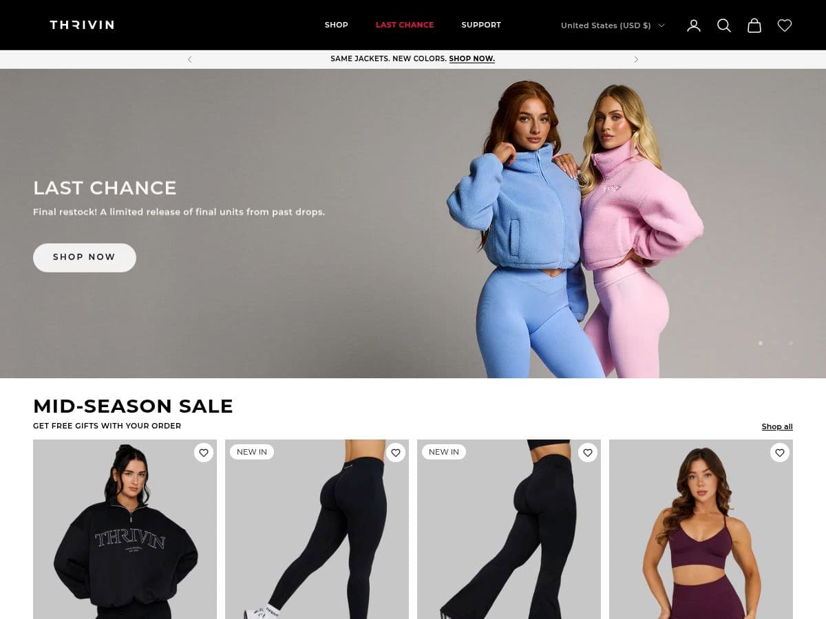 Thrivin Gymwear logo