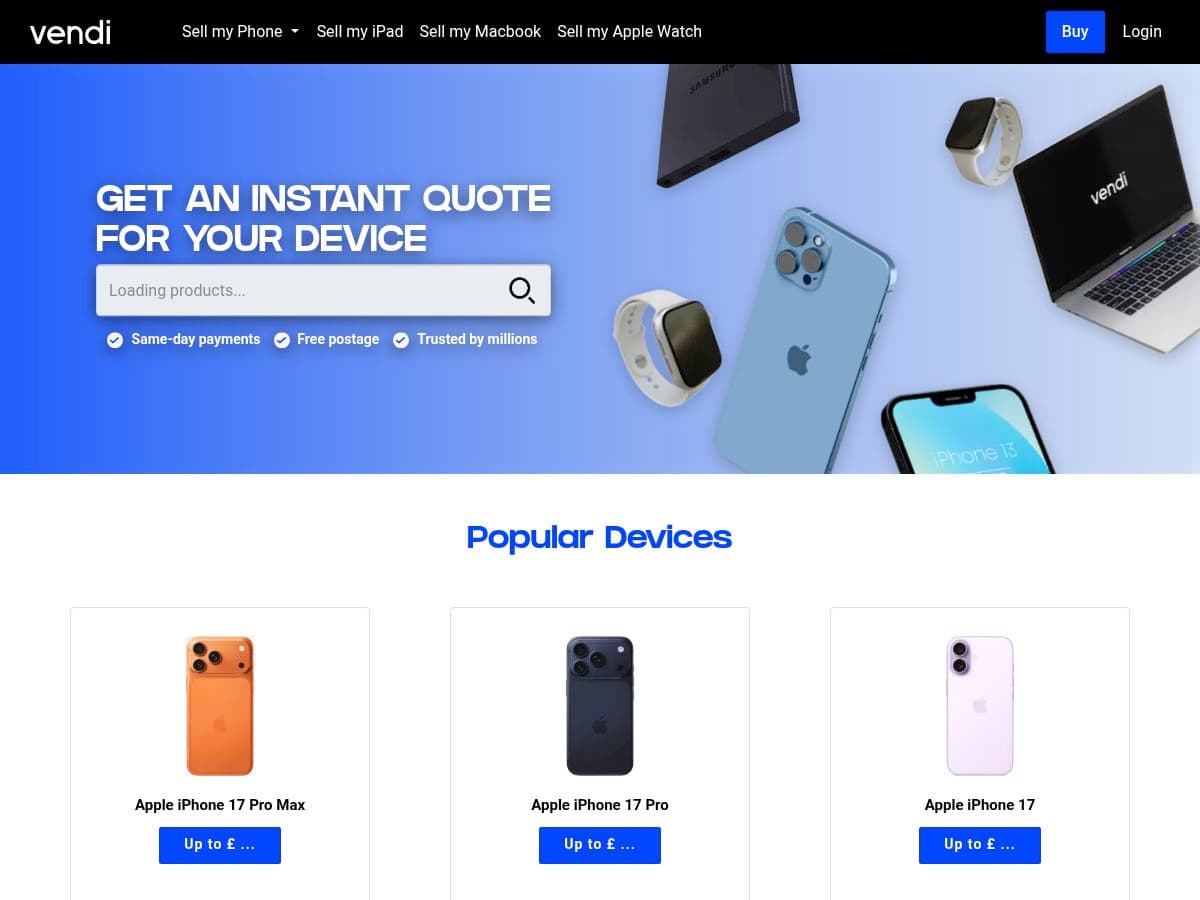 vendi - Buy & Sell Consumer Electronics logo