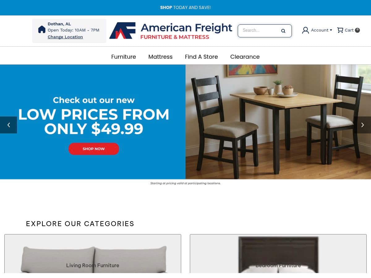 American Freight Furniture, Mattress, Appliance logo