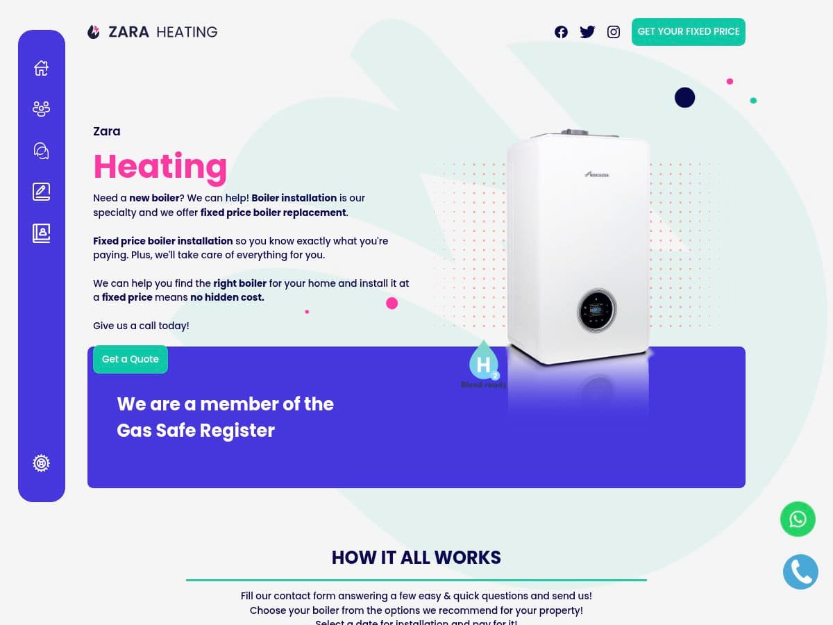 Zara heating logo