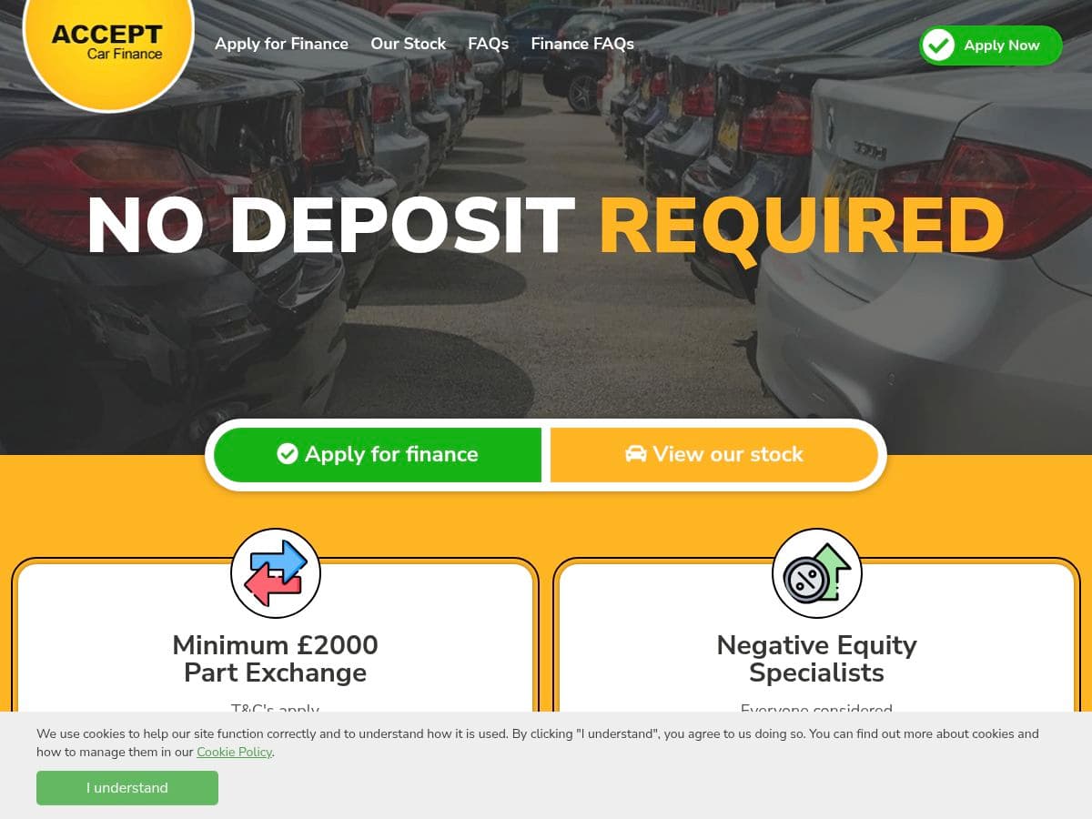 Accept Car finance logo