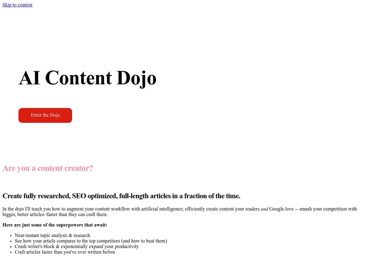 AI Content Dojo logo