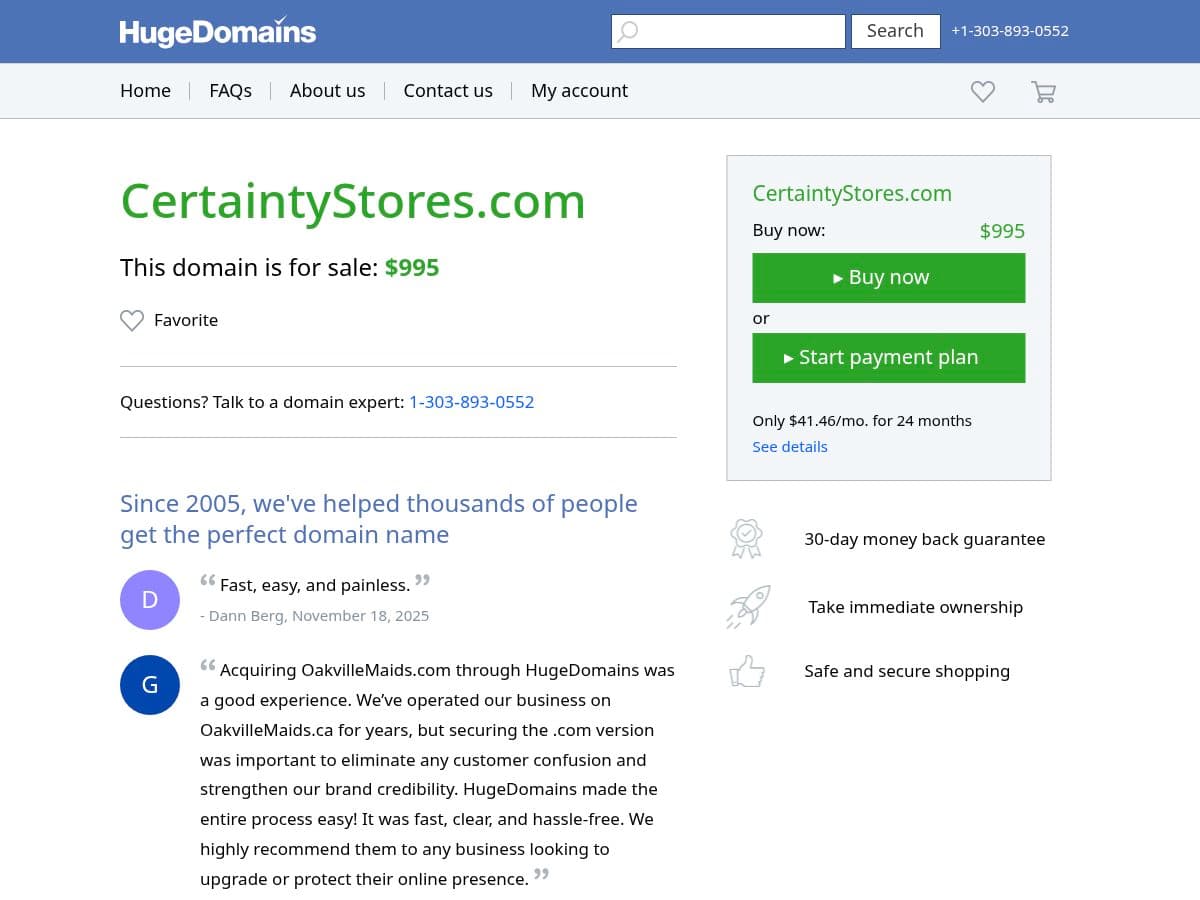 Certainty Stores logo