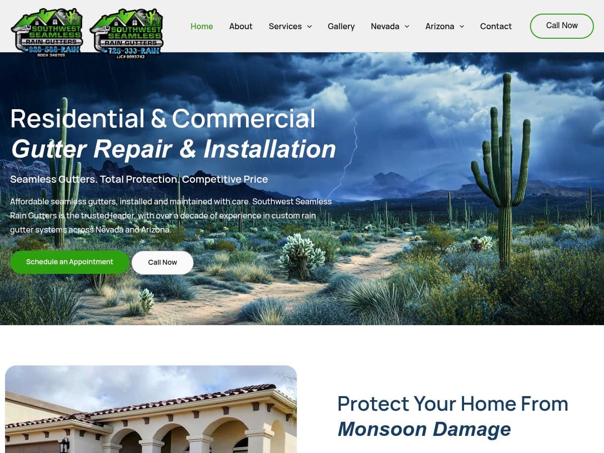 Southwest Seamless Rain Gutters logo