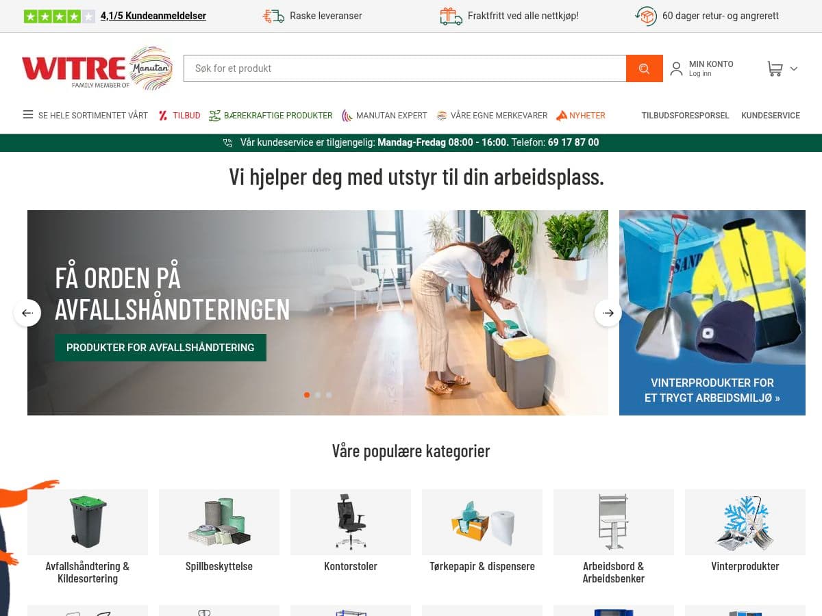 Witre Manutan Norge logo